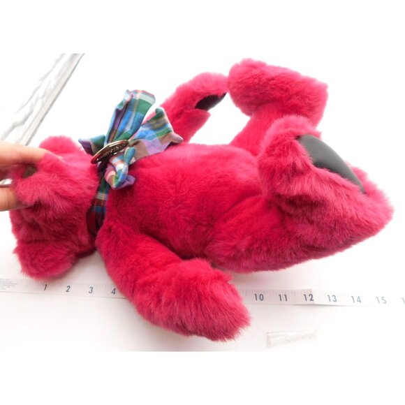 Vintage Gund Victoria's Secret Teddy Bear Plaid Flannel Bow Gold Heart Tag 1992 - Picture 8 of 8